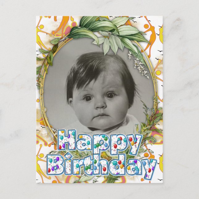 Cartão Postal De Anúncio Cartão-postal para o lançamento das meninas "Happy (Frente)