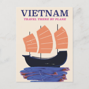 Cartão Postal De Anúncio Cartaz de viagem do Vietnã