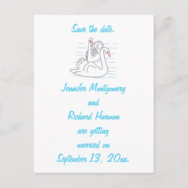 Cartão Postal De Anúncio Cartões-postais de aviso prévio com desenho de doi (Frente)