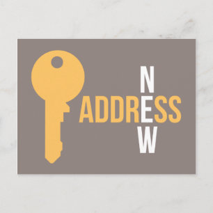 Cartão Postal De Anúncio Cartões-postais de movimentação de chave moderna