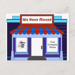 Cartão Postal De Anúncio Cartões-postais de publicidade de mudança de negóc