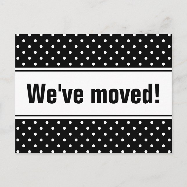 Cartão Postal De Anúncio Cartões-postais fofos de mudança com bolinhas (Frente)