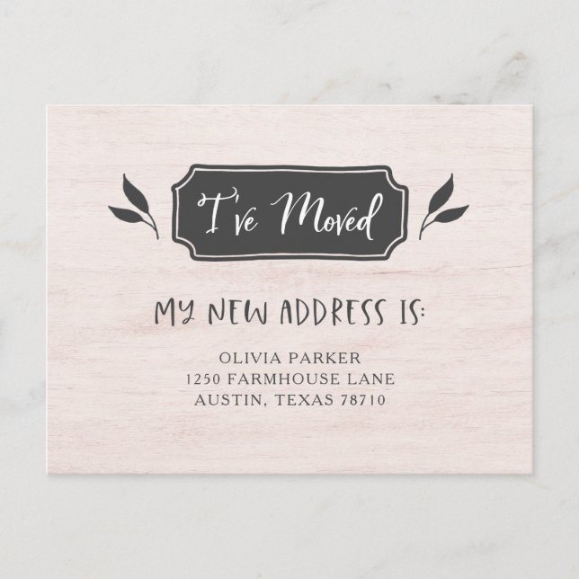 Cartão Postal De Anúncio Casa de Campo | Mudança de Endereço (Frente)