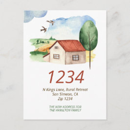 Cartão Postal De Anúncio Casa de Campo Nós Mudamos de Casa