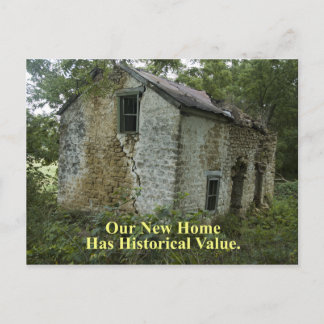 Cartão Postal De Anúncio Casa de Valor Histórico - Mudança Divertida de End