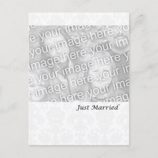 Cartão Postal De Anúncio Casados Formalmente Branco