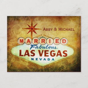 Cartão Postal De Anúncio Casados no FABULOSO LAS VEGAS