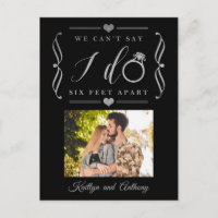 Casamento Adiado Seis Pés Separados Mudança de Dat