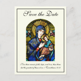Cartão Postal De Anúncio Casamento Católico Bizantino Save the Date
