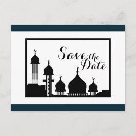 Cartão Postal De Anúncio Casamento Da Mesquita Islâmica Salva A Data