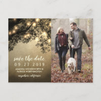 Casamento de Árvore Vintage Rustic Salve os Cartõe