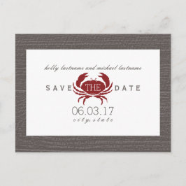 Cartão Postal De Anúncio Casamento De Caranguejo Russo Salve A Data