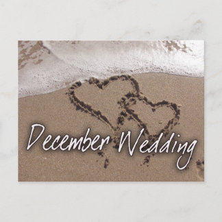 Cartão Postal De Anúncio Casamento de Destino de Praia em Dezembro - Person