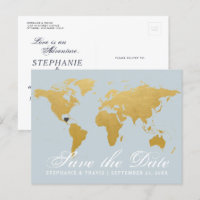 Casamento de Destino do Mapa Mundial Salve a Data