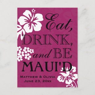 Cartão Postal De Anúncio Casamento de Destino Maui Salve o Cartão-Postal de