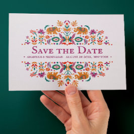 Cartão Postal De Anúncio Casamento de Elefante Púrpura da Flor Indiana