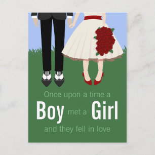 Cartão Postal De Anúncio Casamento de Jardim, noivado