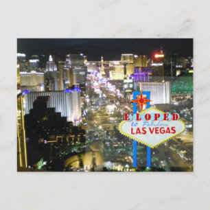 Cartão Postal De Anúncio Casamento de Las Vegas Que Elografamos