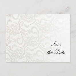 Cartão Postal De Anúncio Casamento de Local Branco Salvar a Data