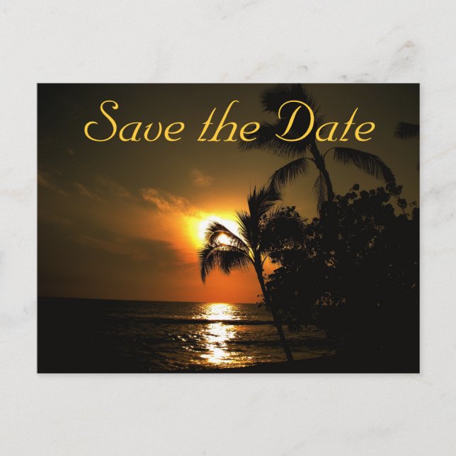 Cartão Postal De Anúncio Casamento de praia (Frente)