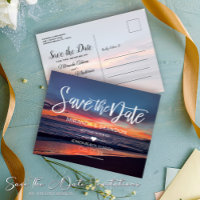 Casamento de Praia Azul Romântico - Salve a Data