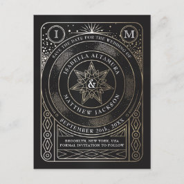 Cartão Postal De Anúncio Casamento de União Celestial Salvar o Cartão-Posta