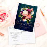 Cartão Postal De Anúncio Casamento Dourado Romântico do Buquê Floral Emeral<br><div class="desc">Cartão-postal do Buquê Romântico Floral Emerald Green Dourado Casamento. O texto pode ser alterado utilizando o menu "Detalhes" à direita. Para ajustado de tudo para as suas necessidades, clique no botão "Personalizar" e você pode alterar o estilo e a cor do texto. Outras cores estão disponíveis. Você pode alterar o...</div>