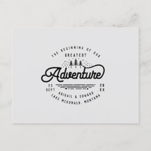 Cartão Postal De Anúncio casamento floresta rústica vintage salvar a data