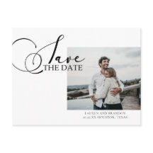 Casamento Foto Caligrafia Save the Date