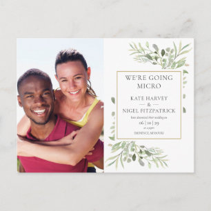 Cartão Postal De Anúncio Casamento Foto Micro Vegetação Reduzida