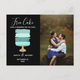 Cartão Postal De Anúncio Casamento Fotográfico moderno e engraçado do Bake