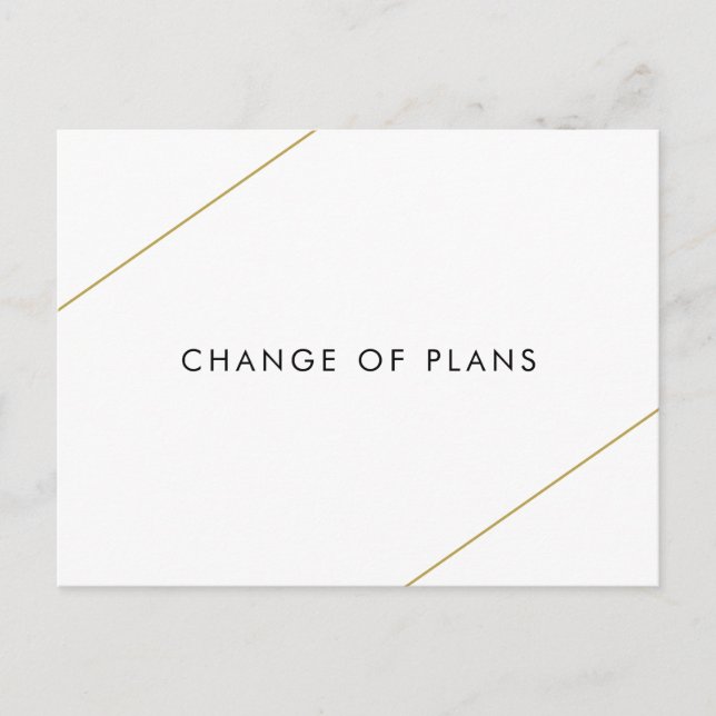 Cartão Postal De Anúncio Casamento Geométrico Moderno Bridget (Frente)