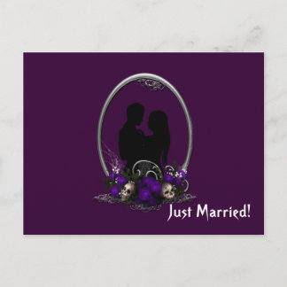 Cartão Postal De Anúncio Casamento Gótico de Vampiro da União das Trevas