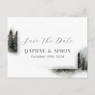 Cartão Postal De Anúncio Casamento na Montanha Nebulosa