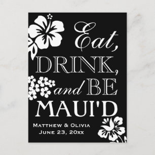 Cartão Postal De Anúncio Casamento na Praia de Destino em Maui - Salve a Da