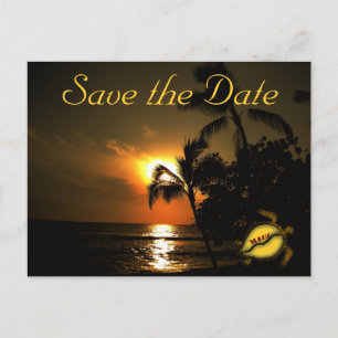 Cartão Postal De Anúncio Casamento na praia de Maui