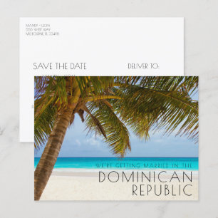 Cartão Postal De Anúncio Casamento na República Dominicana - Salve a Data