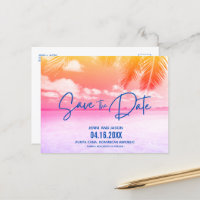 Casamento no Pôr do Sol de Verão na Praia Save the