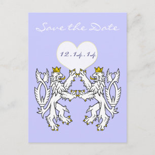 Cartão Postal De Anúncio Casamento Renascença Leão Rampante