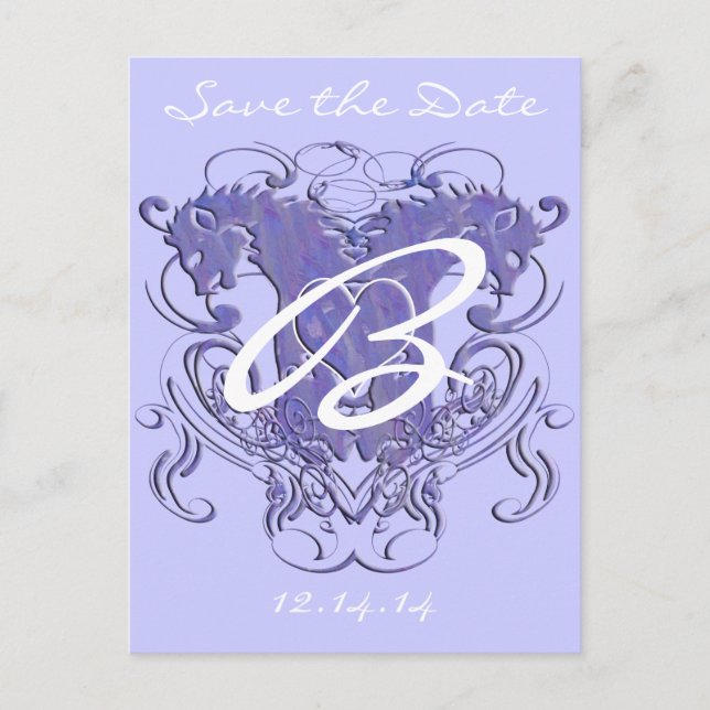 Cartão Postal De Anúncio Casamento Renascentista Lion Rampant (Frente)