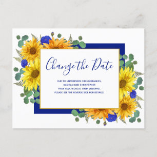 Cartão Postal De Anúncio Casamento Russo de Rosa de Girassol