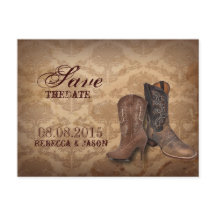 casamento Rustic damask Western Cowboy salve a dat