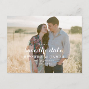 Cartão Postal De Anúncio Casamento Rustic Greenery Salve o Cartão de Posto 