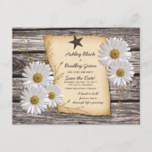 Casamento Rustic White Daisy Western Salva a Data