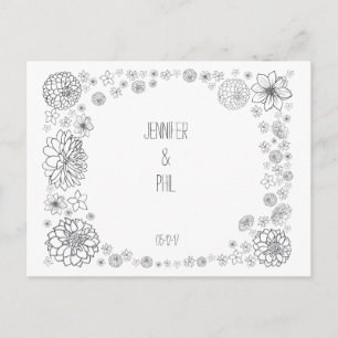 Cartão Postal De Anúncio Casamento Rústico Personalizado para Salvar a Data