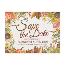 Casamento Salvar A Data outono Deixa Pumpkin A