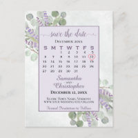 Casamento Salvar o Calendário de Data Eucalyptus P