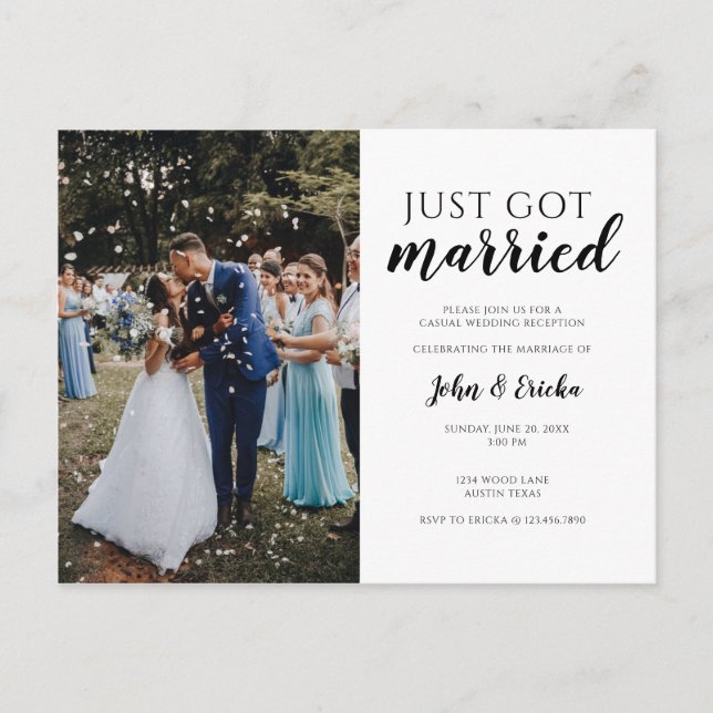 Cartão Postal De Anúncio Casamento Simples Casamento Fuga (Frente)