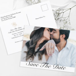 Cartão Postal De Anúncio Casamento Tropical Salvar O Cartão De Posto Data