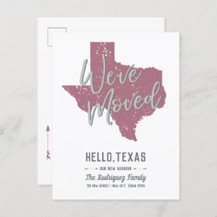 Cartão Postal De Anúncio Cassis Mauve que nos mudamos - Texas